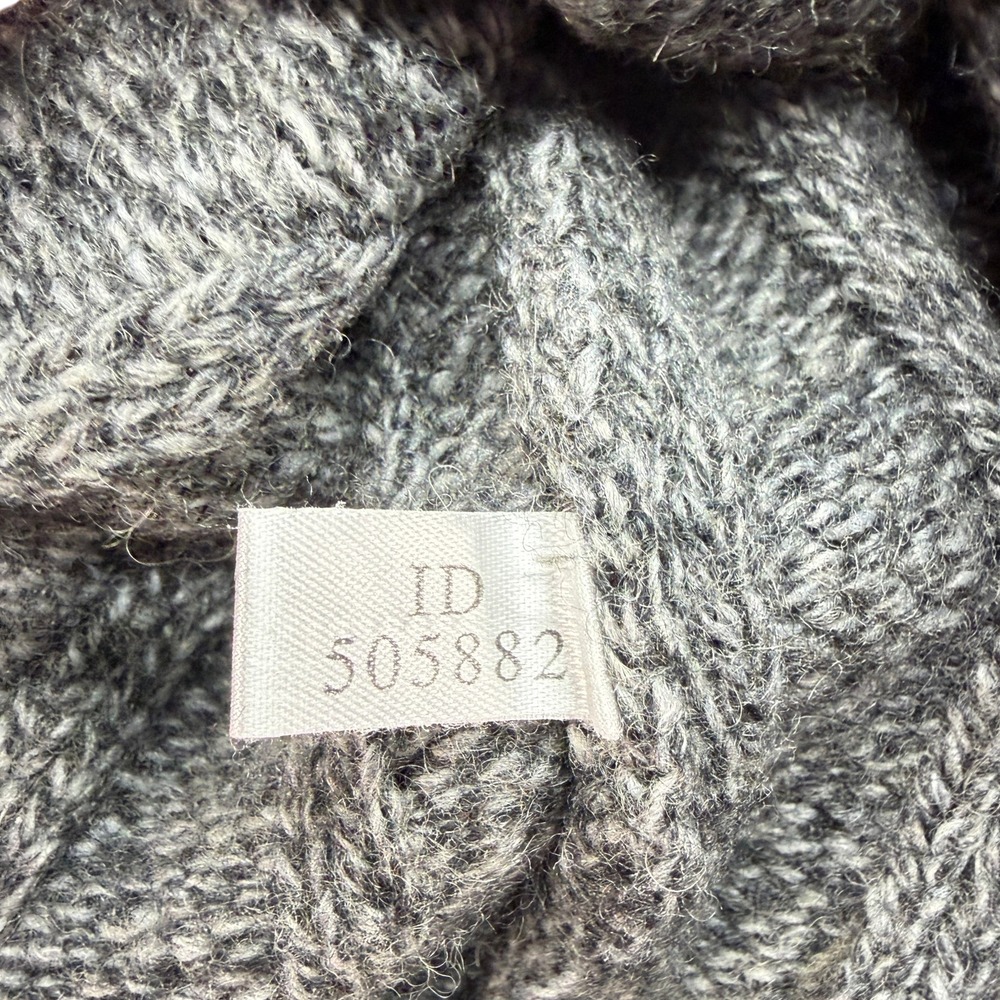 Abercrombie & Fitch Lambswool Ribbed Turtleneck Sweater Men's L Gray Muscle Fit - Picture 11 of 11